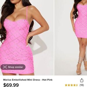 Hot pink women’s fashion nova dress